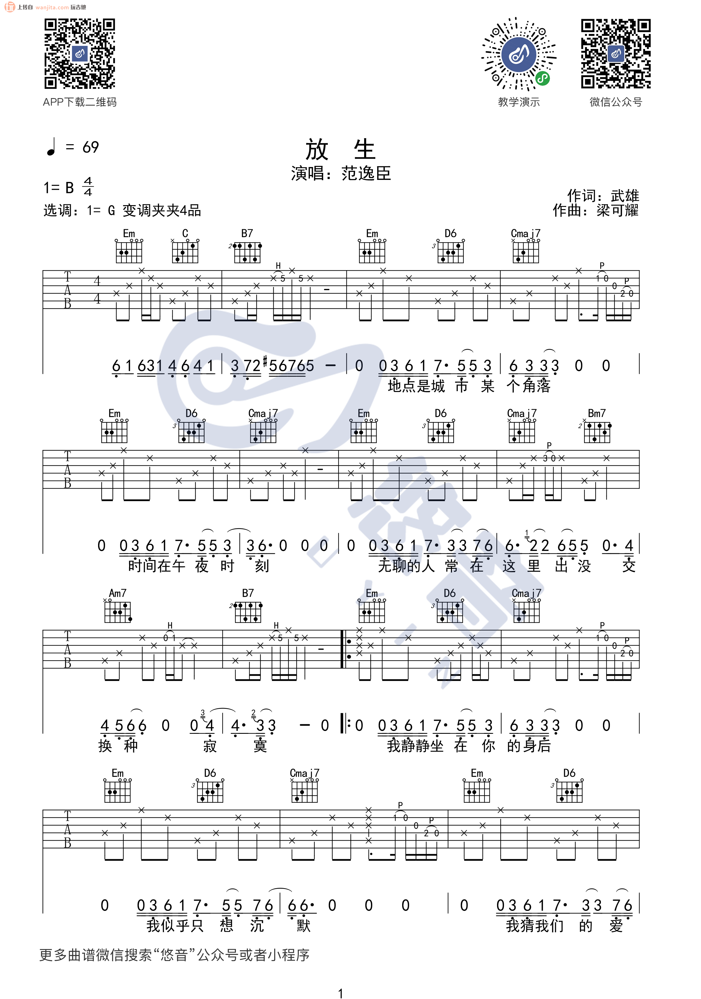 唐朝乐队的《国际歌》G调吉他谱_选用G调指法编配_完整版进阶弹唱六线谱 - 易谱库